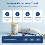Waarom kiezen voor iYone - discreet verzonden, 100% natuurlijk, gratis verzending, 30 dagen retour, meer sets voordeliger