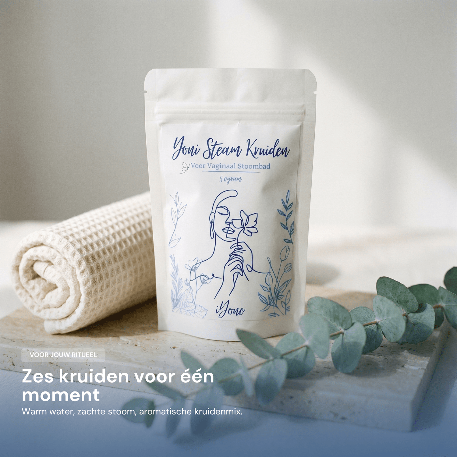 iYone Yoni Stoombad Kruiden - zes kruiden voor één moment, warm water, zachte stoom, aromatische kruidenmix
