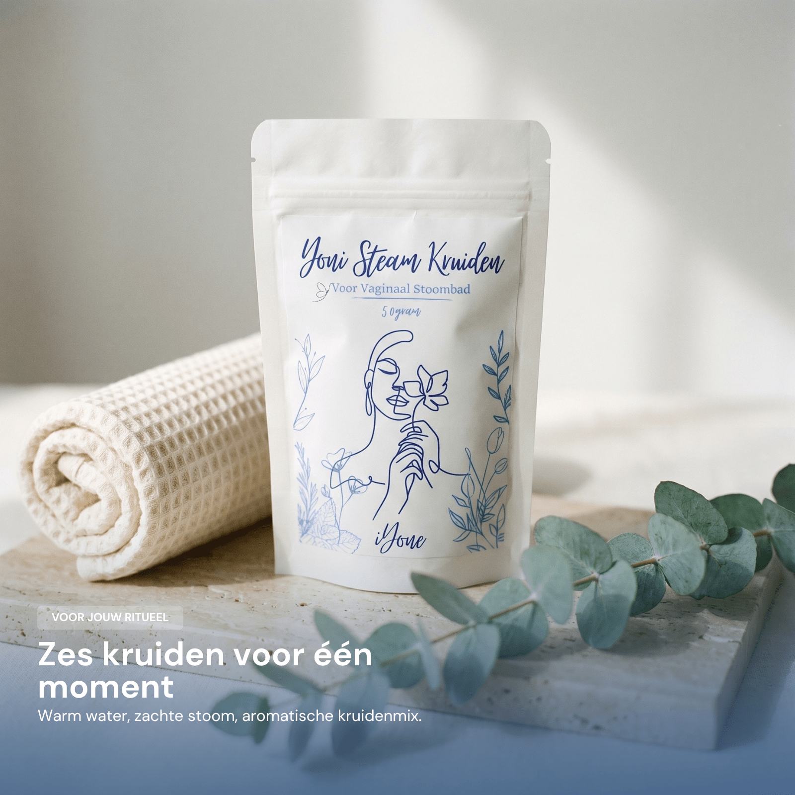iYone Yoni Stoombad Kruiden - zes kruiden voor één moment, warm water, zachte stoom, aromatische kruidenmix