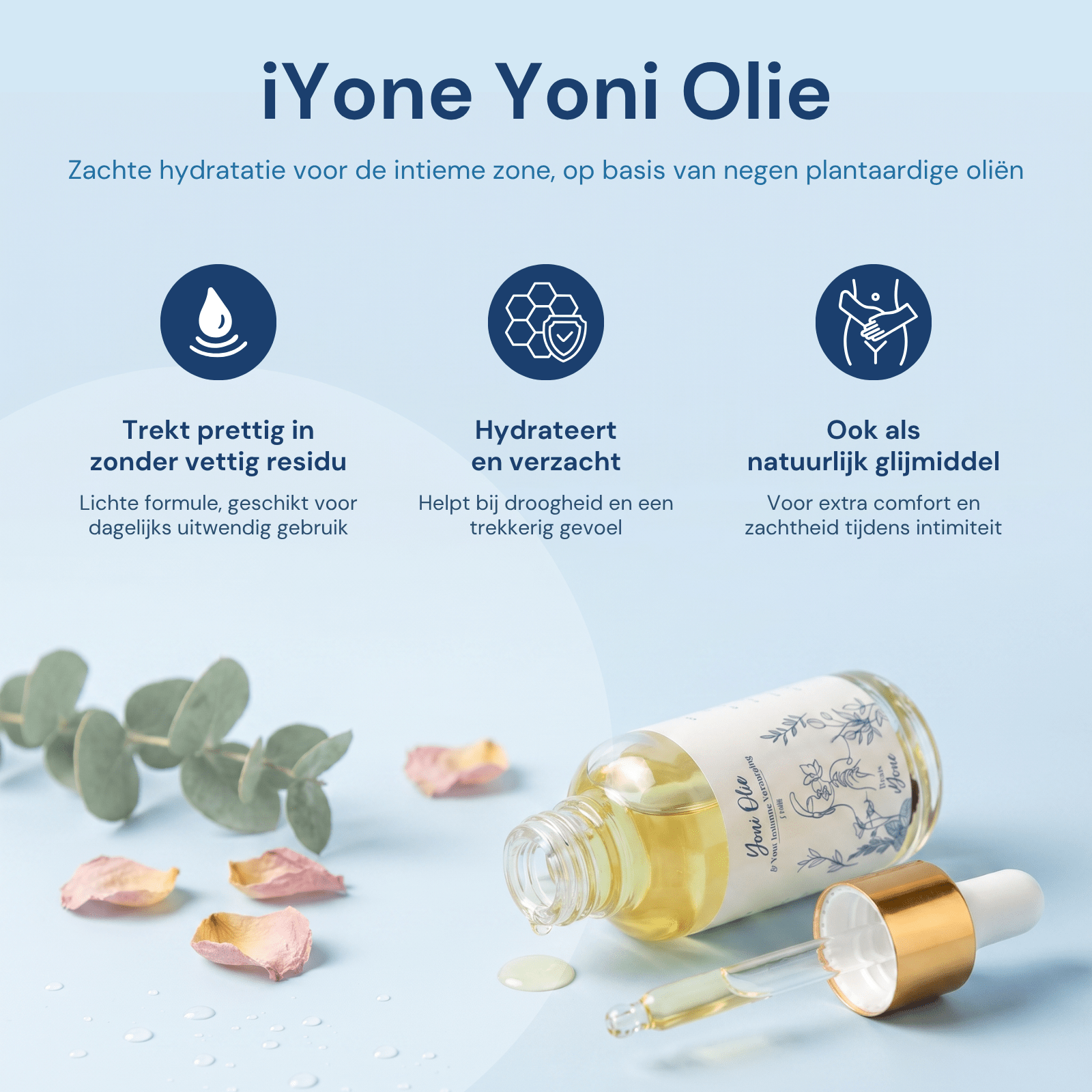 iYone Yoni Olie - trekt prettig in, hydrateert en verzacht, ook als natuurlijk glijmiddel