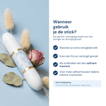 Wanneer gebruik je de stick - voor extra stevigheid, fris en verzorgd gevoel, als selfcare moment of voor zelfvertrouwen tijdens intimiteit